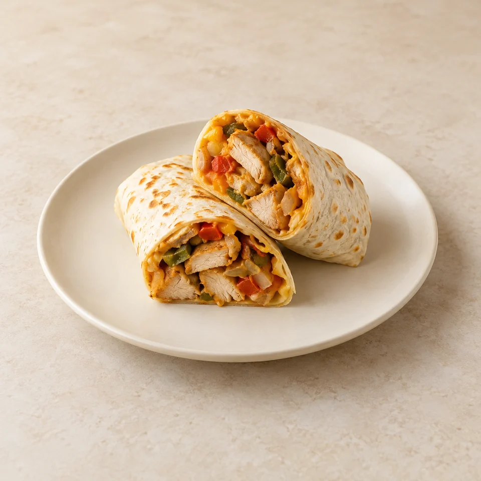 Mexican wrap, chicken — ai-generated illustration
