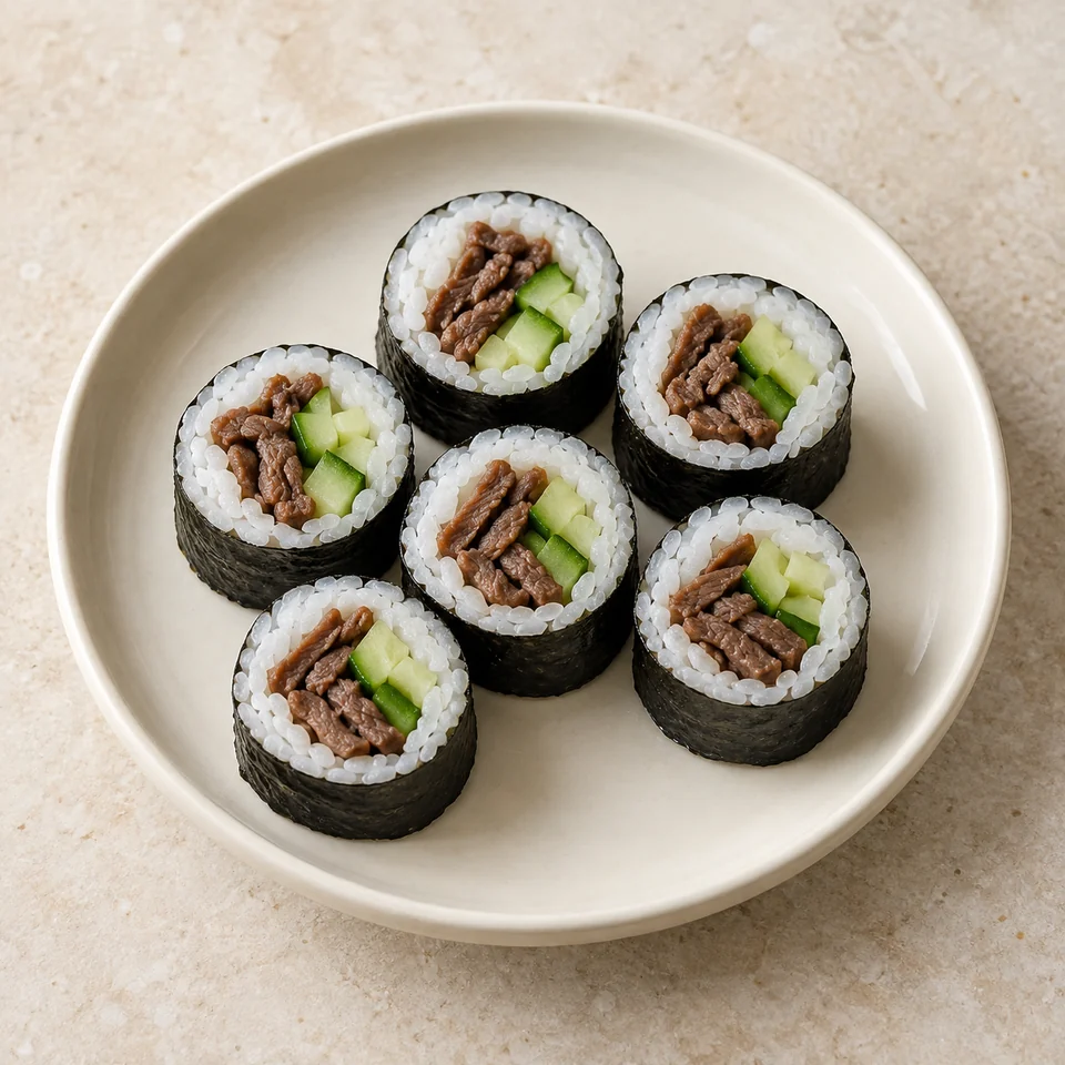 牛肉寿司卷,AI 生成示意图