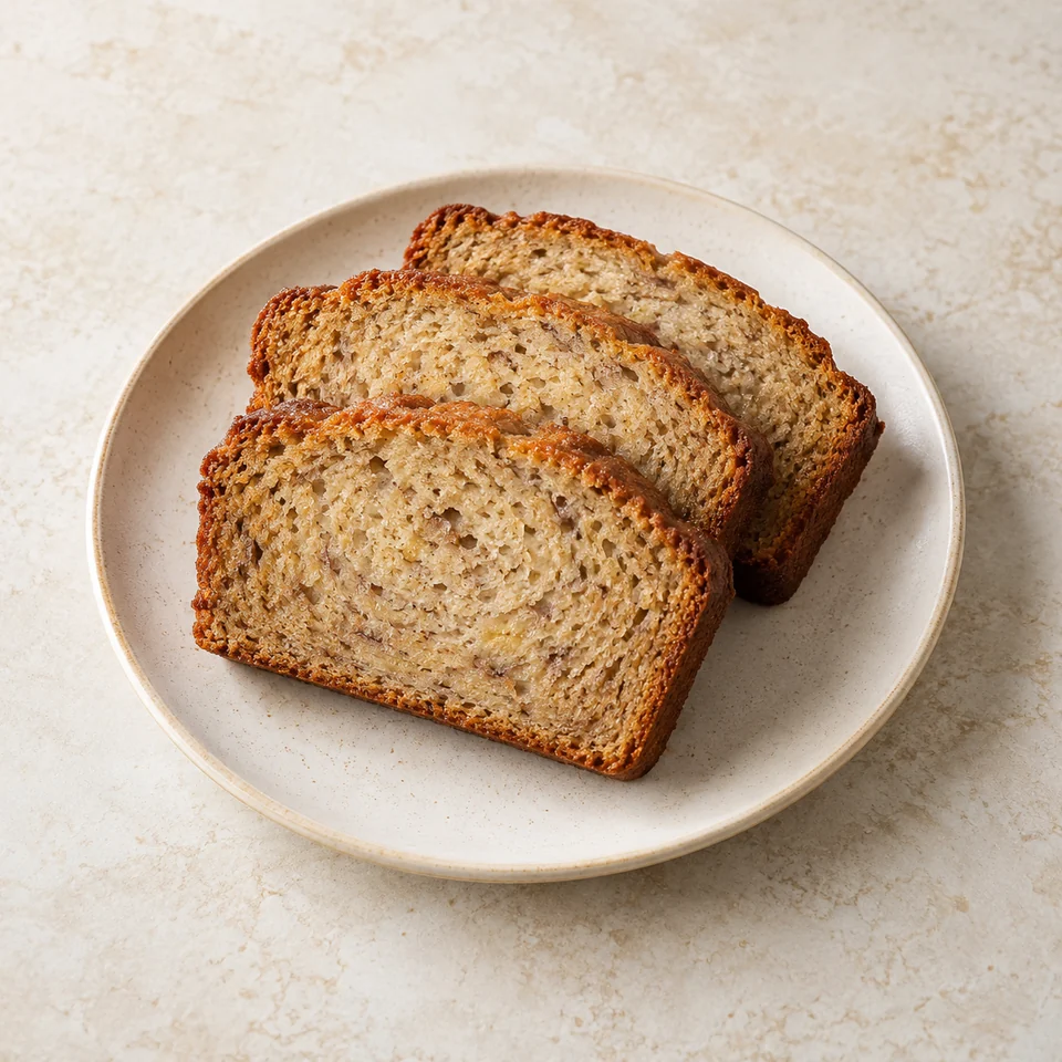 Banana bread, homemade — ai-generated illustration