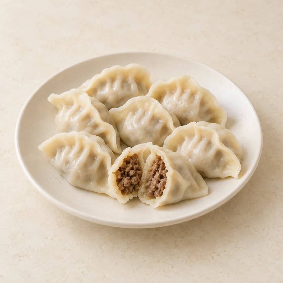 牛肉饺子,AI 生成示意图