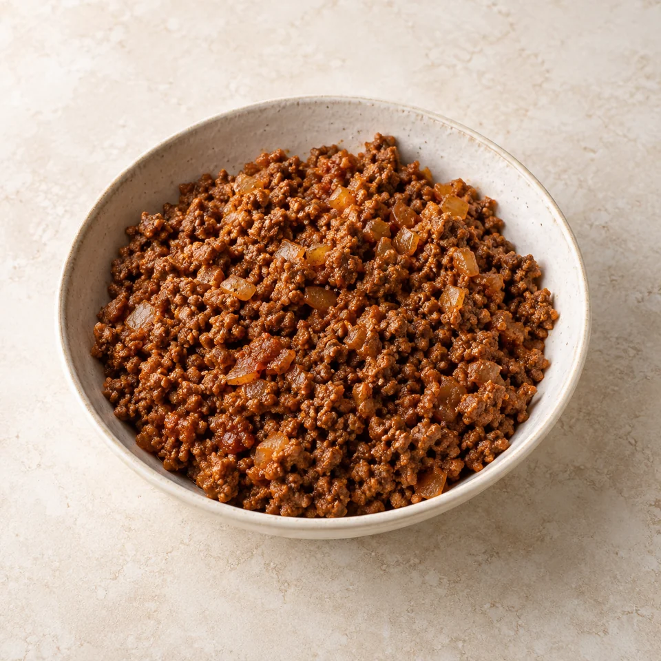 Kheema, beef, homemade — ai-generated illustration
