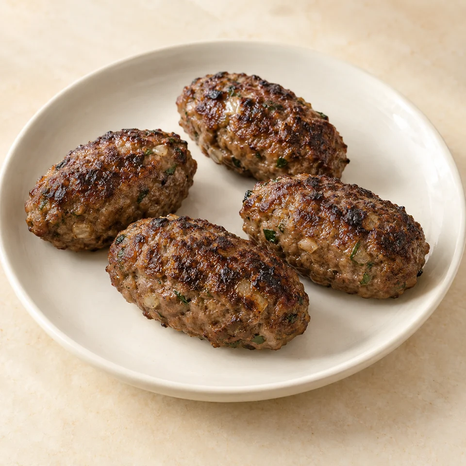 Kofta, beef, homemade — ai-generated illustration