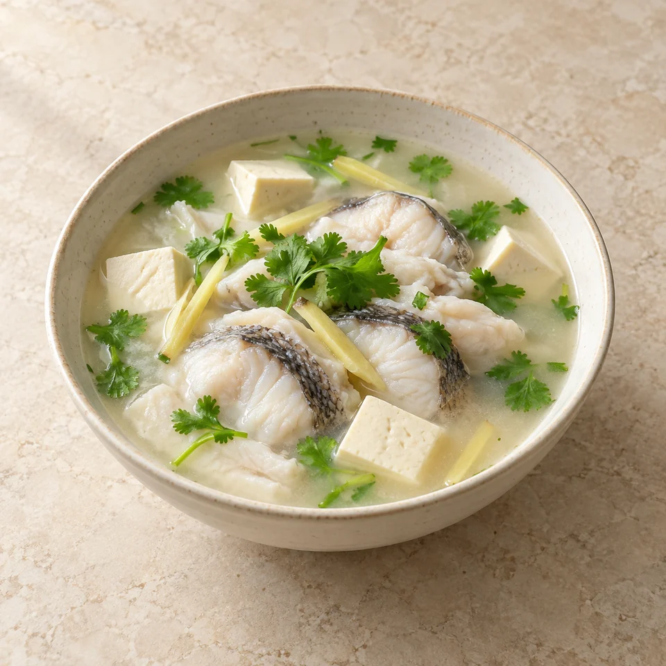 黑鱼豆腐汤,AI 生成示意图