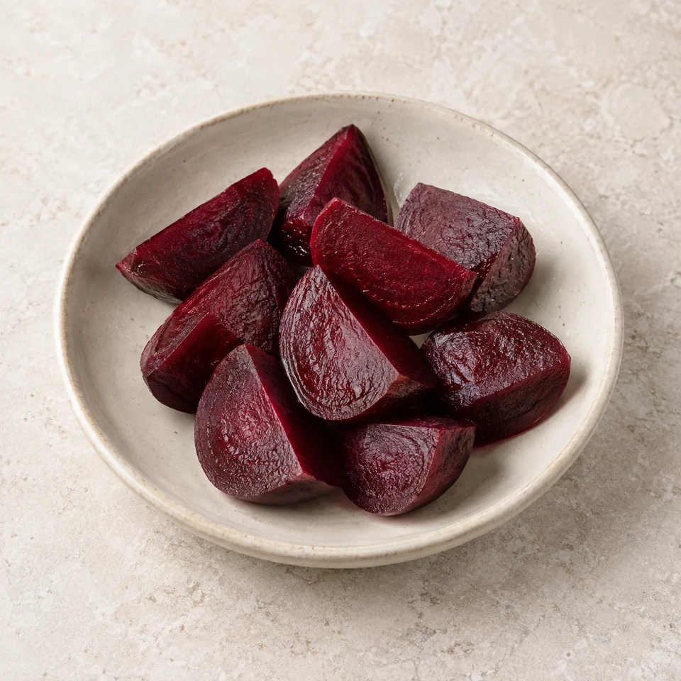 Beetroot, cooked in unsalted water — ai-generated illustration