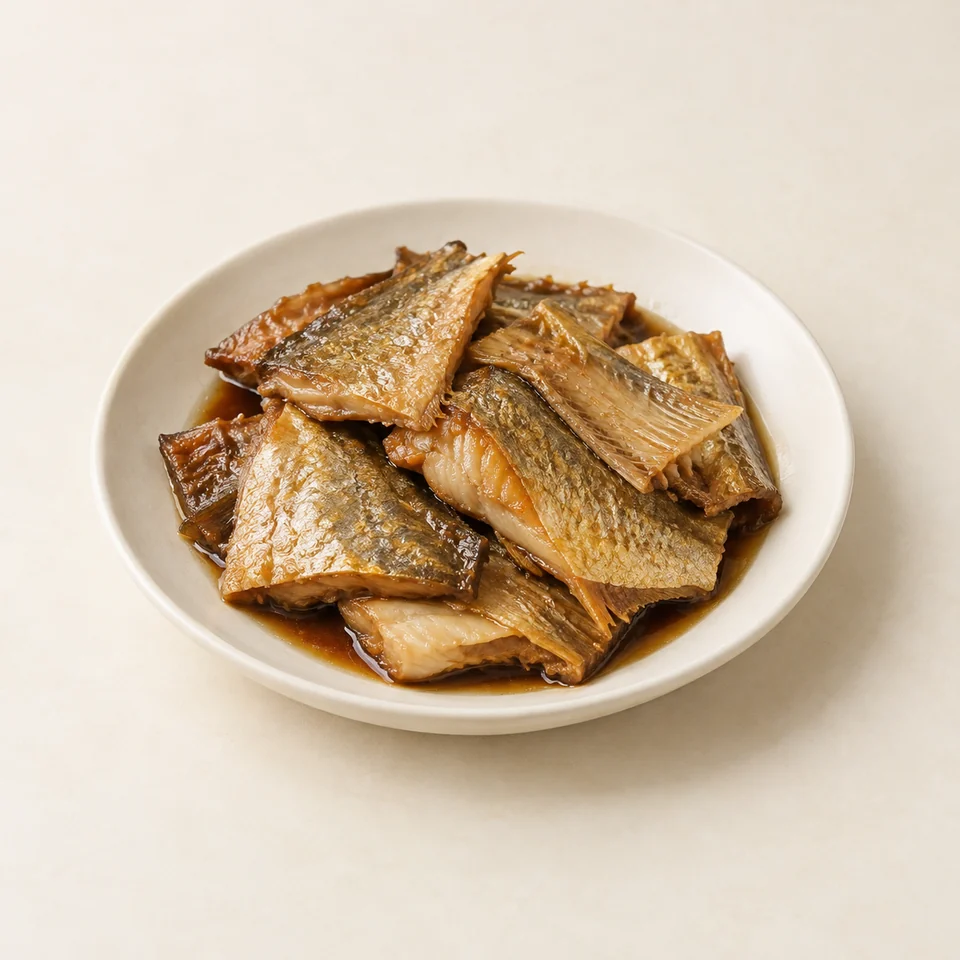 㸆黄鱼鲞,AI 生成示意图