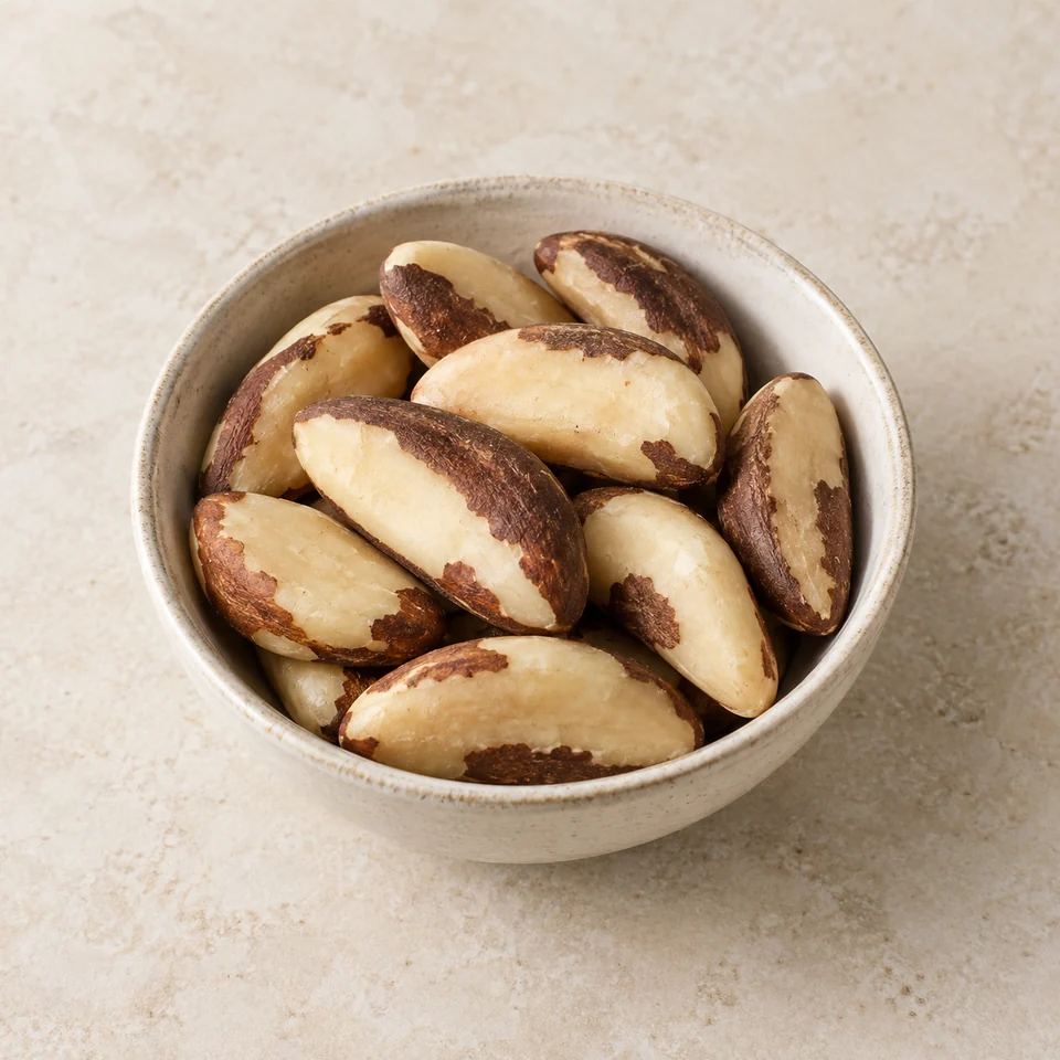 Brazil nuts, kernel only — ai-generated illustration