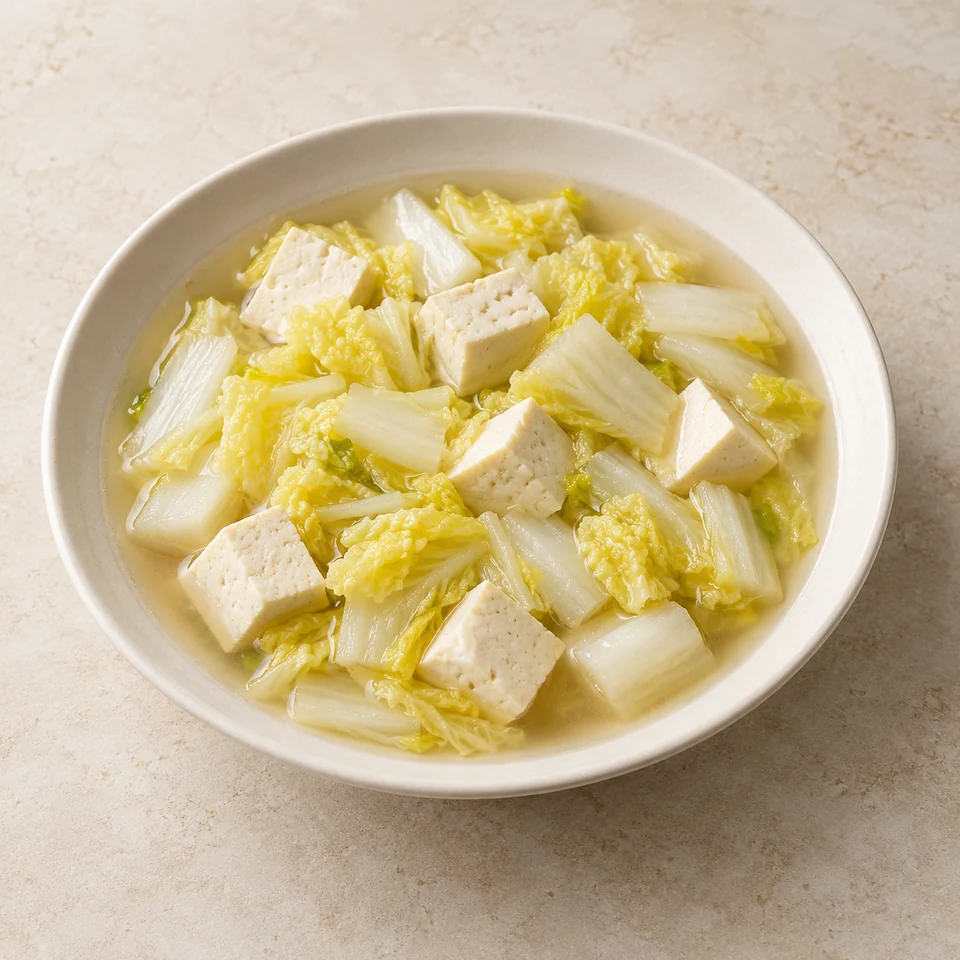白菜炖豆腐,AI 生成示意图
