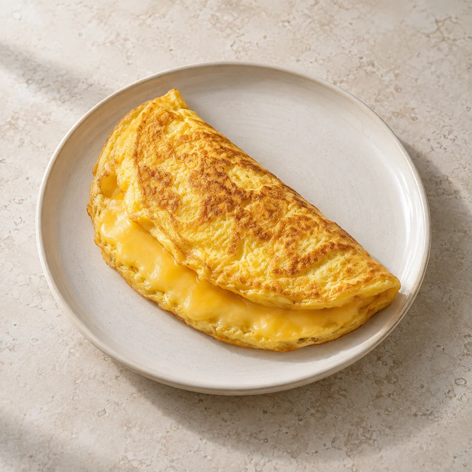 Omelette, cheese, homemade — ai-generated illustration