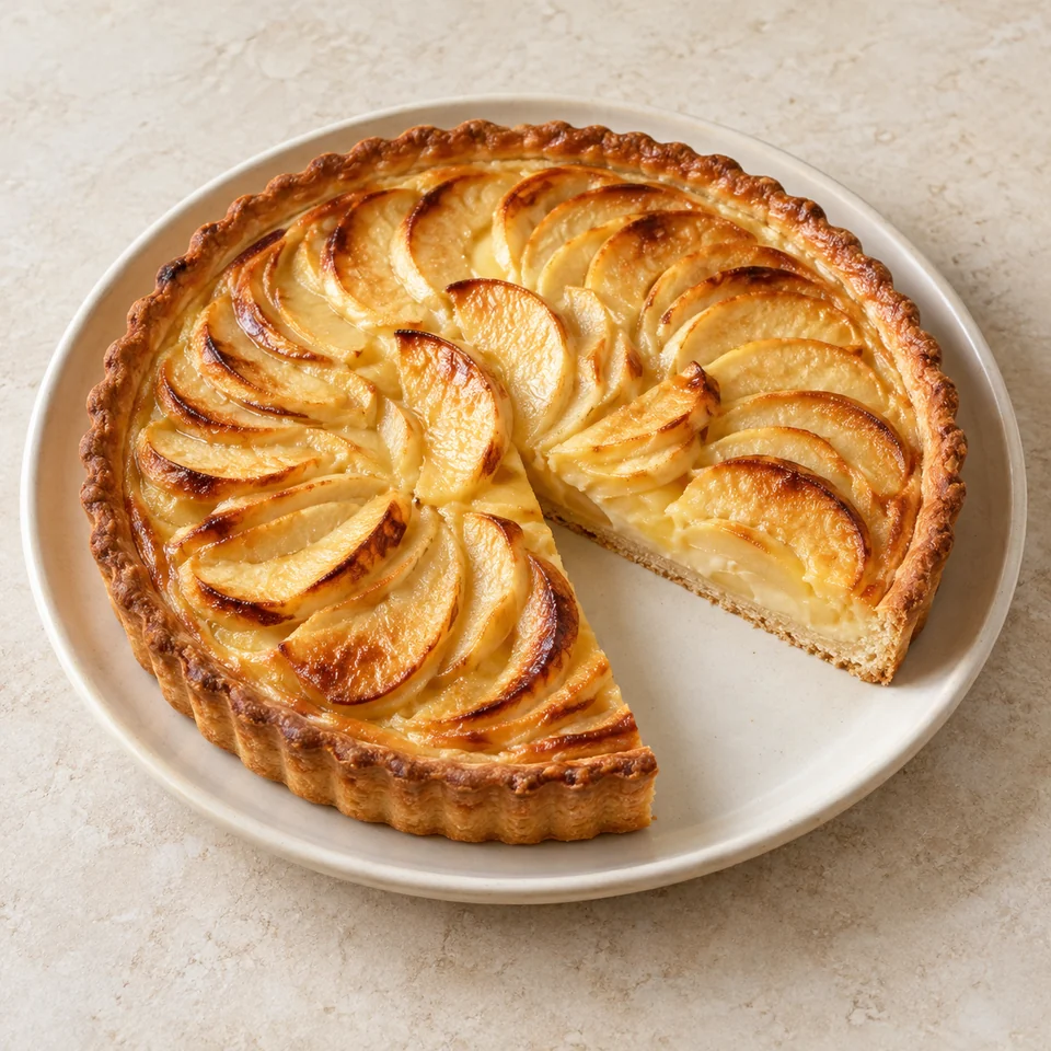 Artisan Normandy apple tart — ai-generated illustration