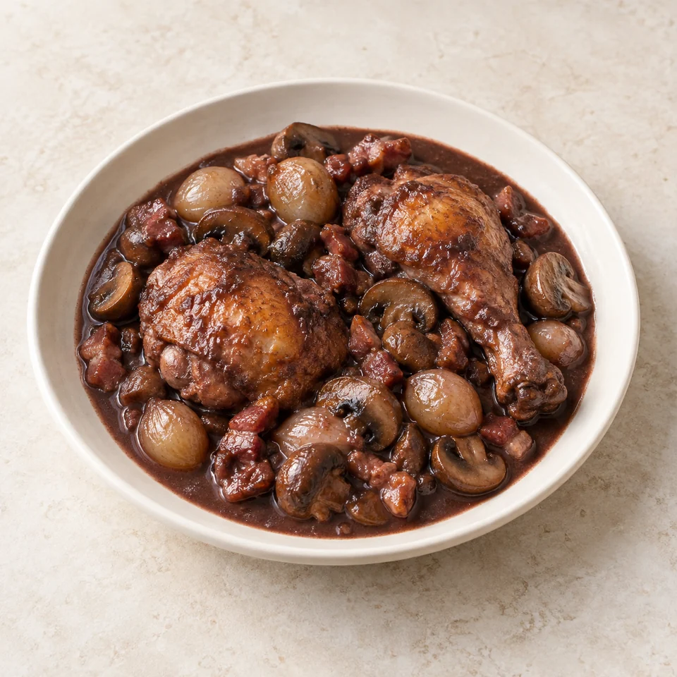 Coq au vin — ai-generated illustration