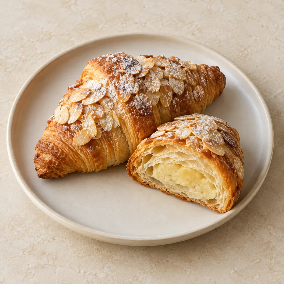 Artisan almond croissant — ai-generated illustration