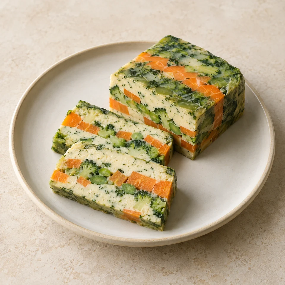 Vegetable terrine or mousse — ai-generated illustration