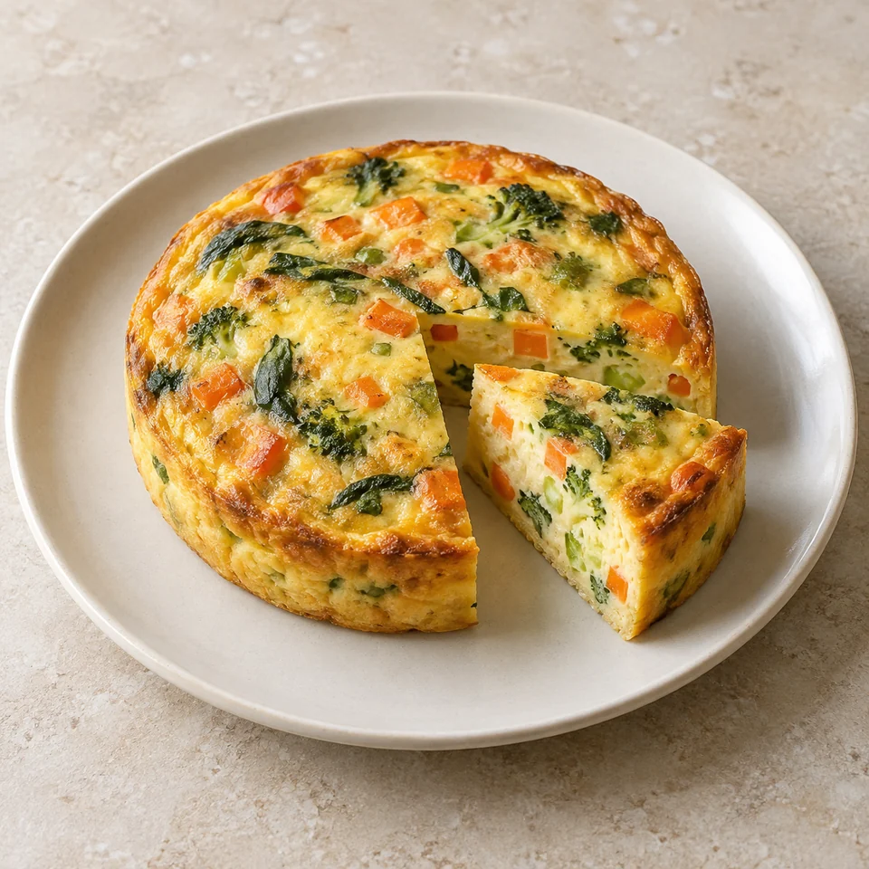 Vegetable egg flan — ai-generated illustration