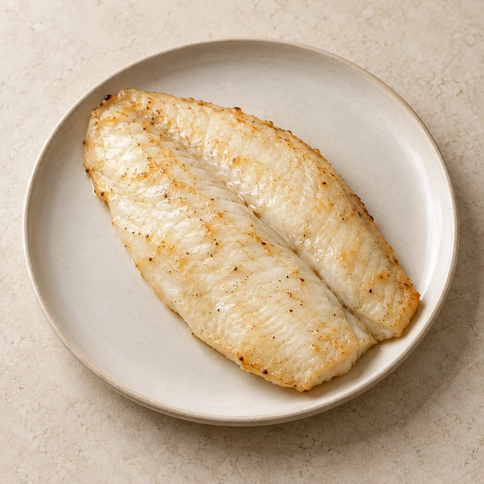 Pangasius, flesh only, baked — ai-generated illustration