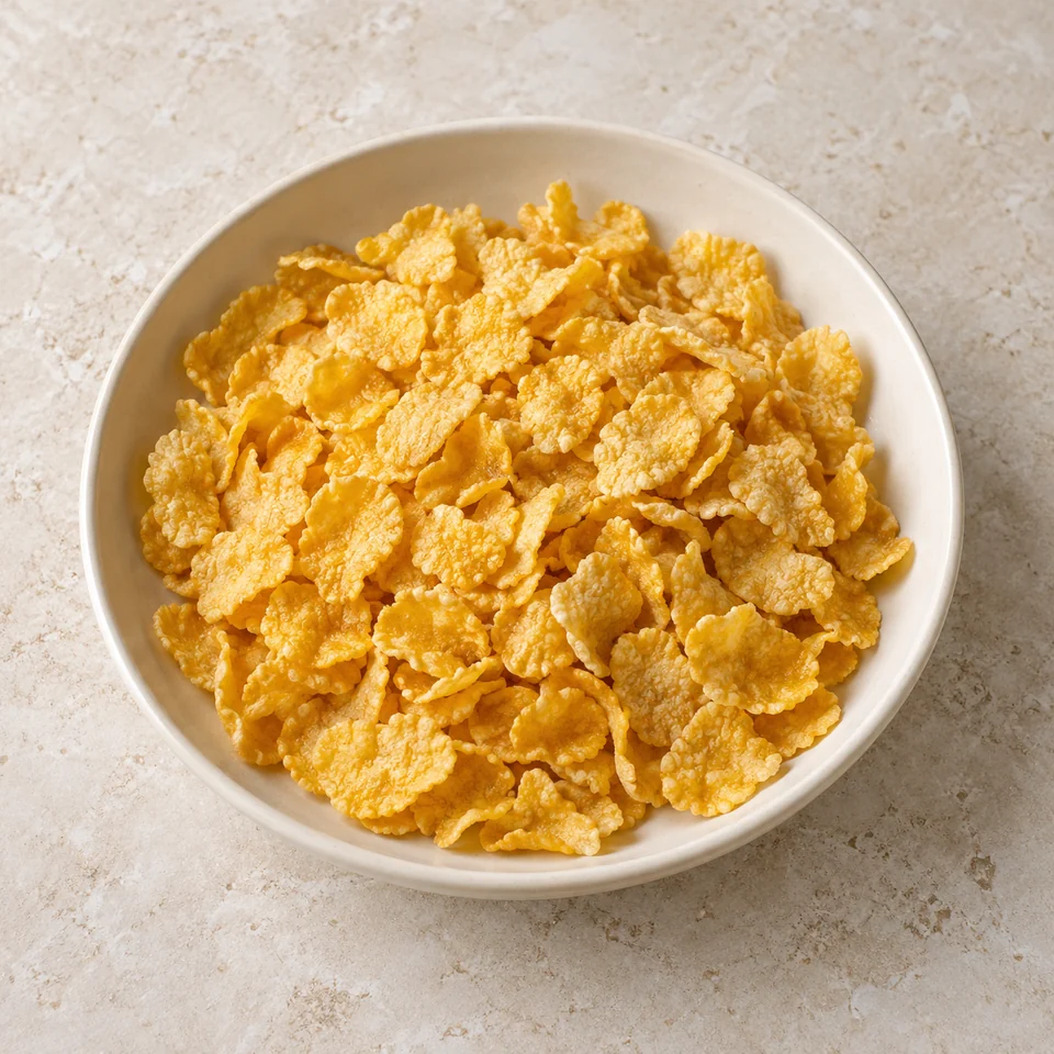 Breakfast cereal, cornflakes, fortified — ai-generated illustration