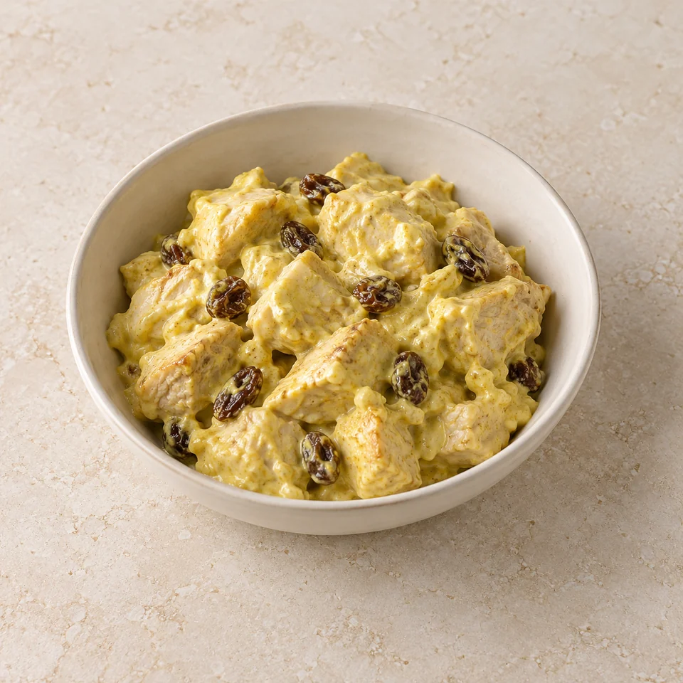 Coronation chicken, homemade — ai-generated illustration