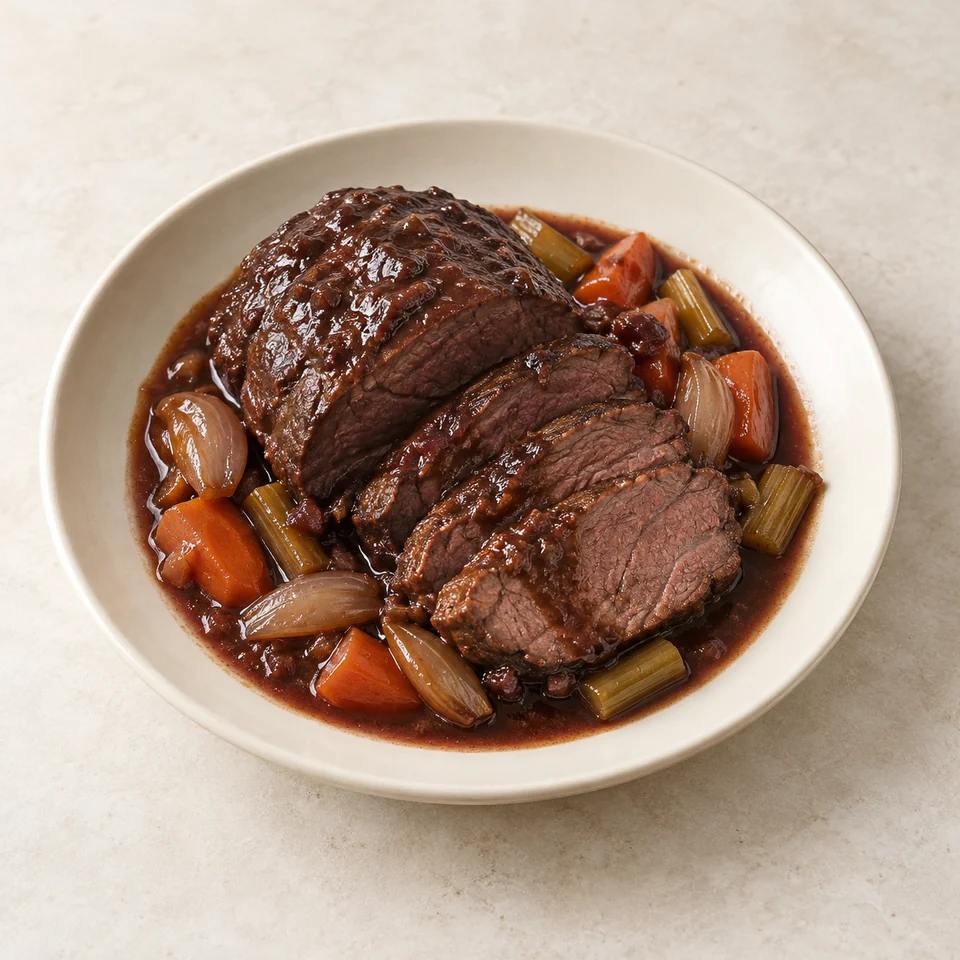 Barolo-braised beef — ai-generated illustration