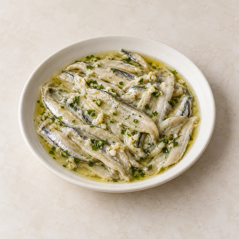 Marinated anchovies — ai-generated illustration