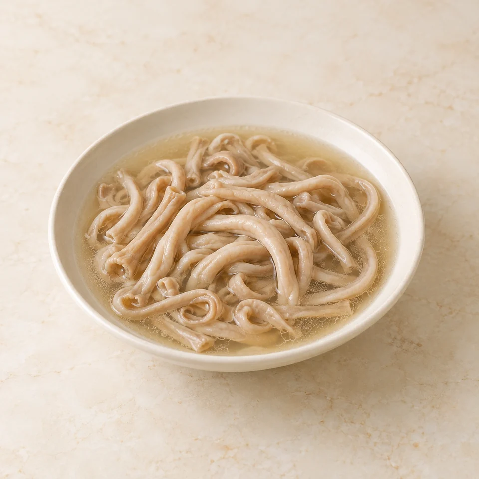 鸭肠，AI 生成示意图