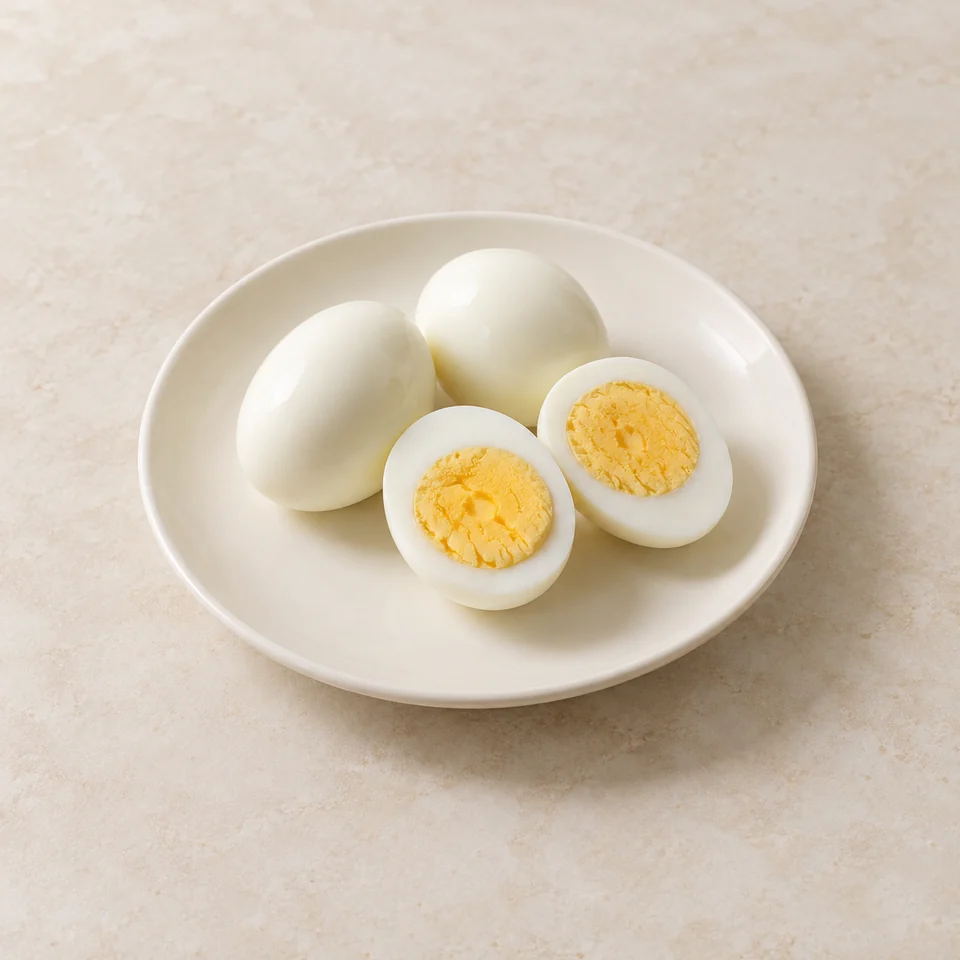 Eggs, chicken, whole, boiled — ai-generated illustration