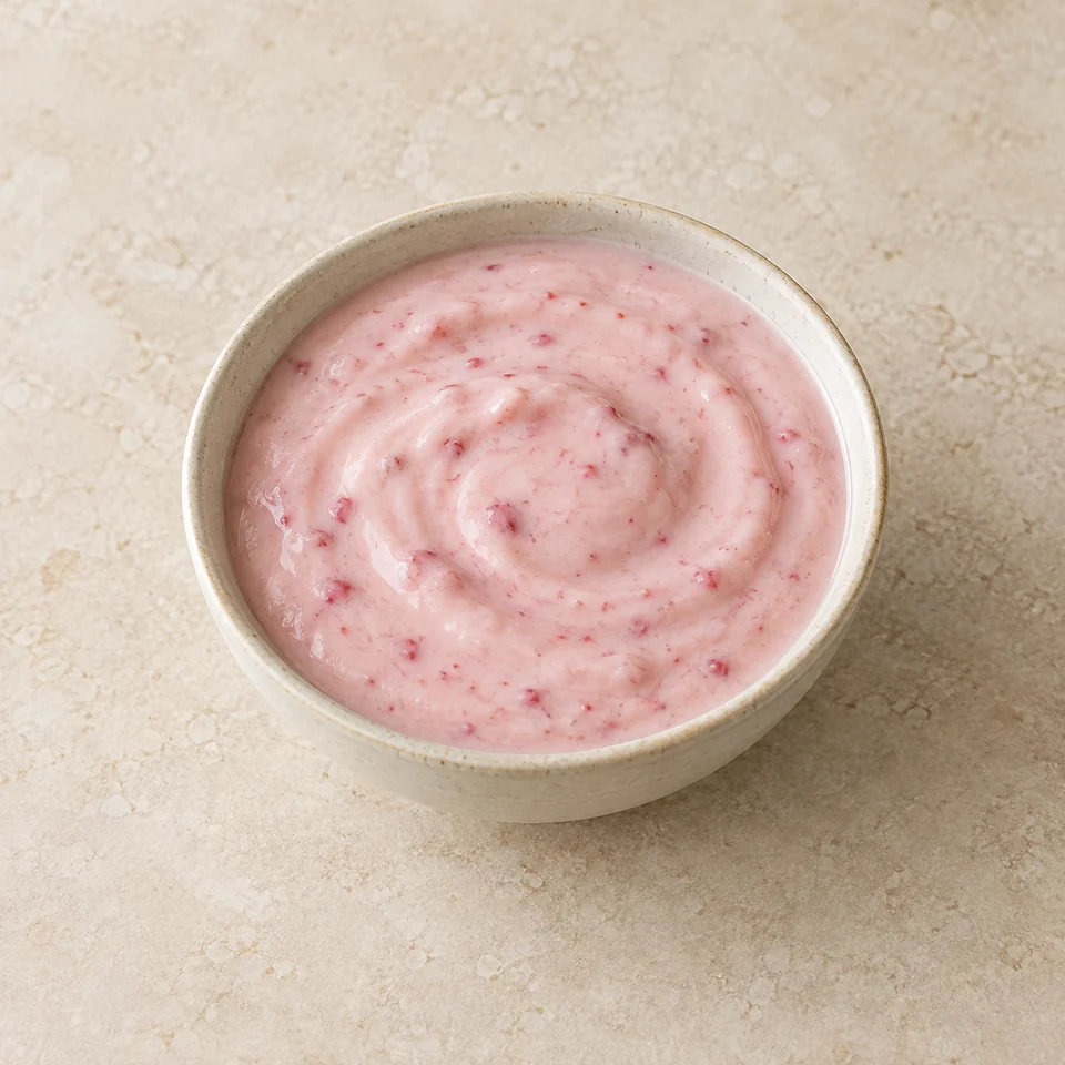 Yogurt, soya, non-dairy alternative to yogurt, fruit, fortified — ai-generated illustration