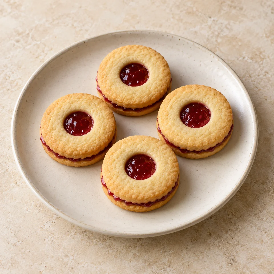 Biscuits, jam filled — ai-generated illustration