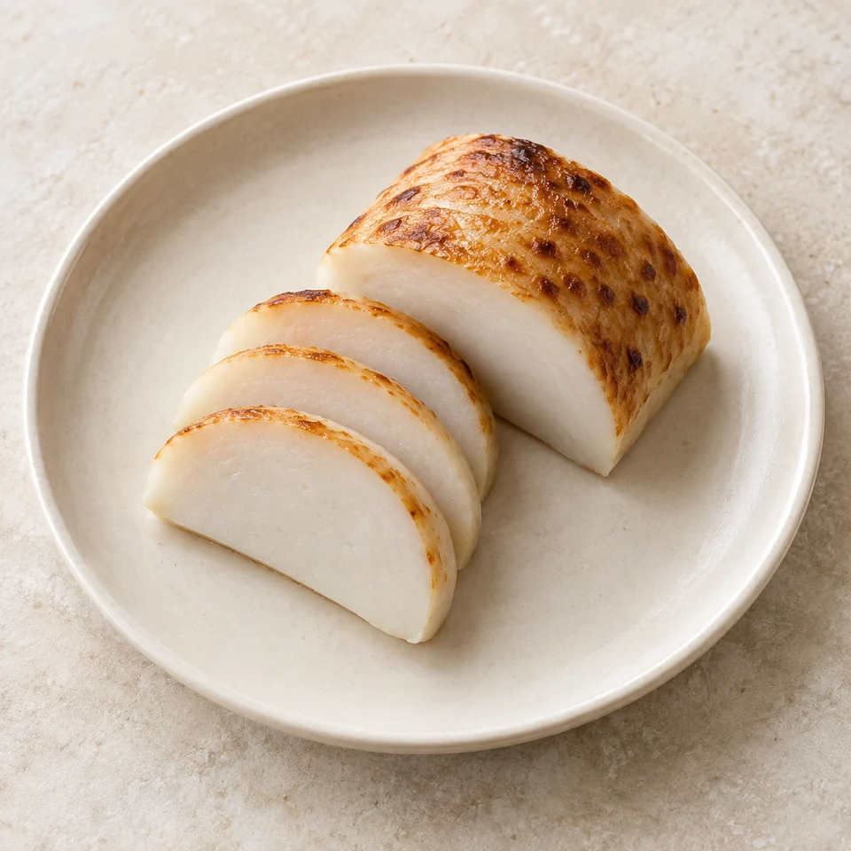 Kamaboko, grilled — ai-generated illustration