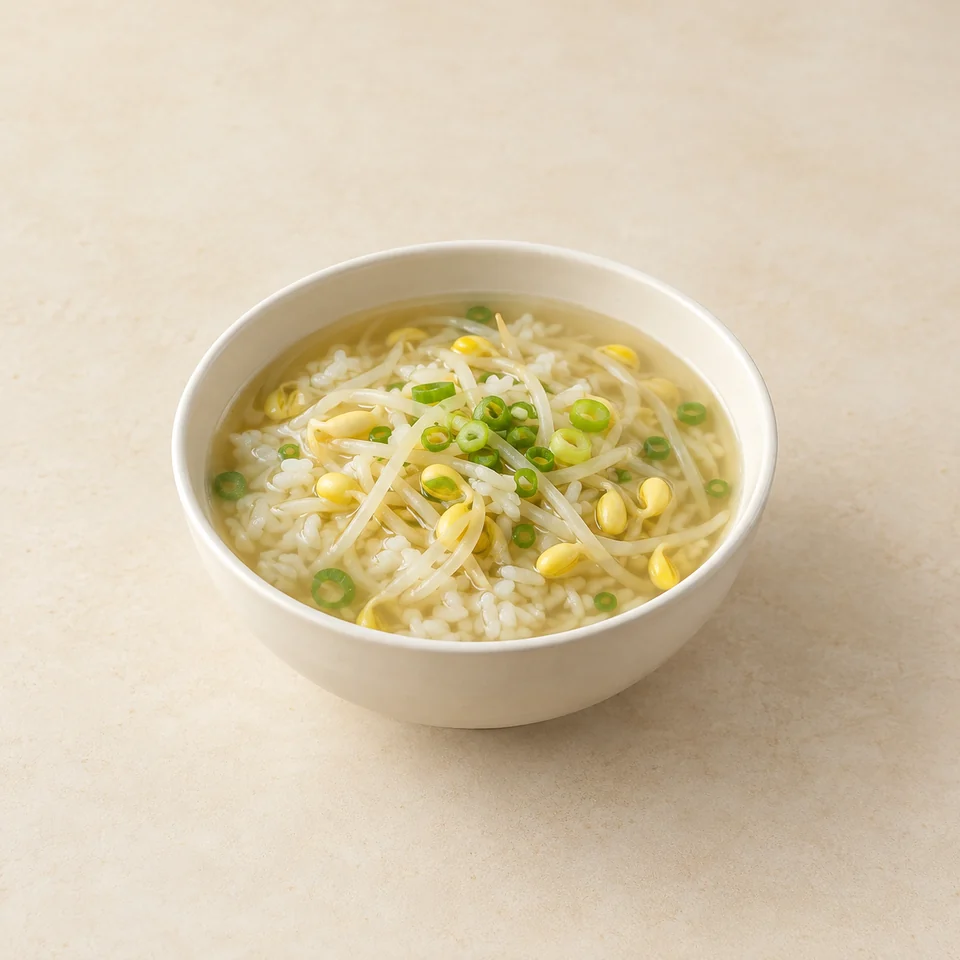 韩式豆芽汤饭,AI 生成示意图