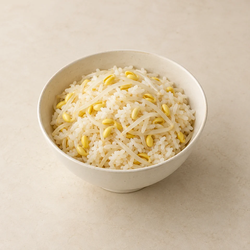 Kongnamul-bap soybean sprout rice — ai-generated illustration