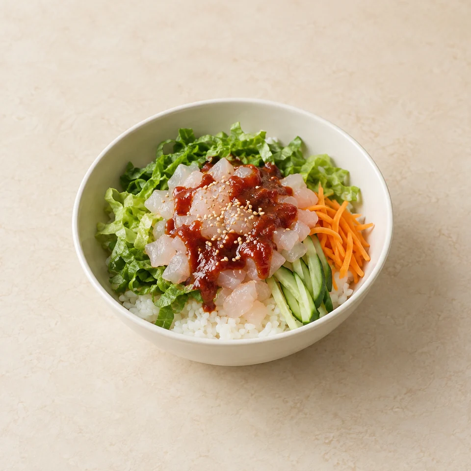 Hoe-deopbap raw fish rice bowl — ai-generated illustration