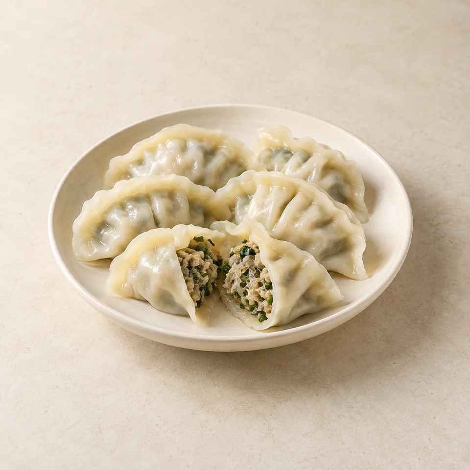 韩式水饺,AI 生成示意图