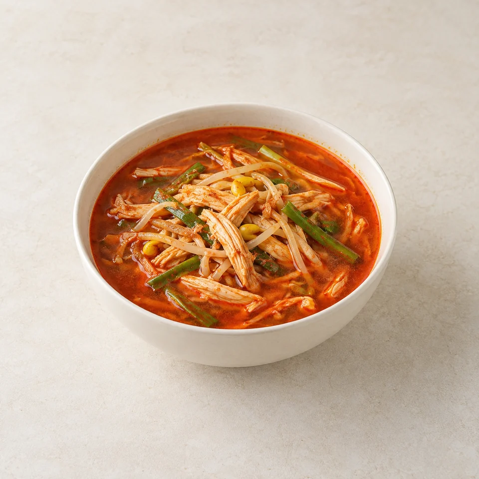 韩式辣鸡肉汤,AI 生成示意图