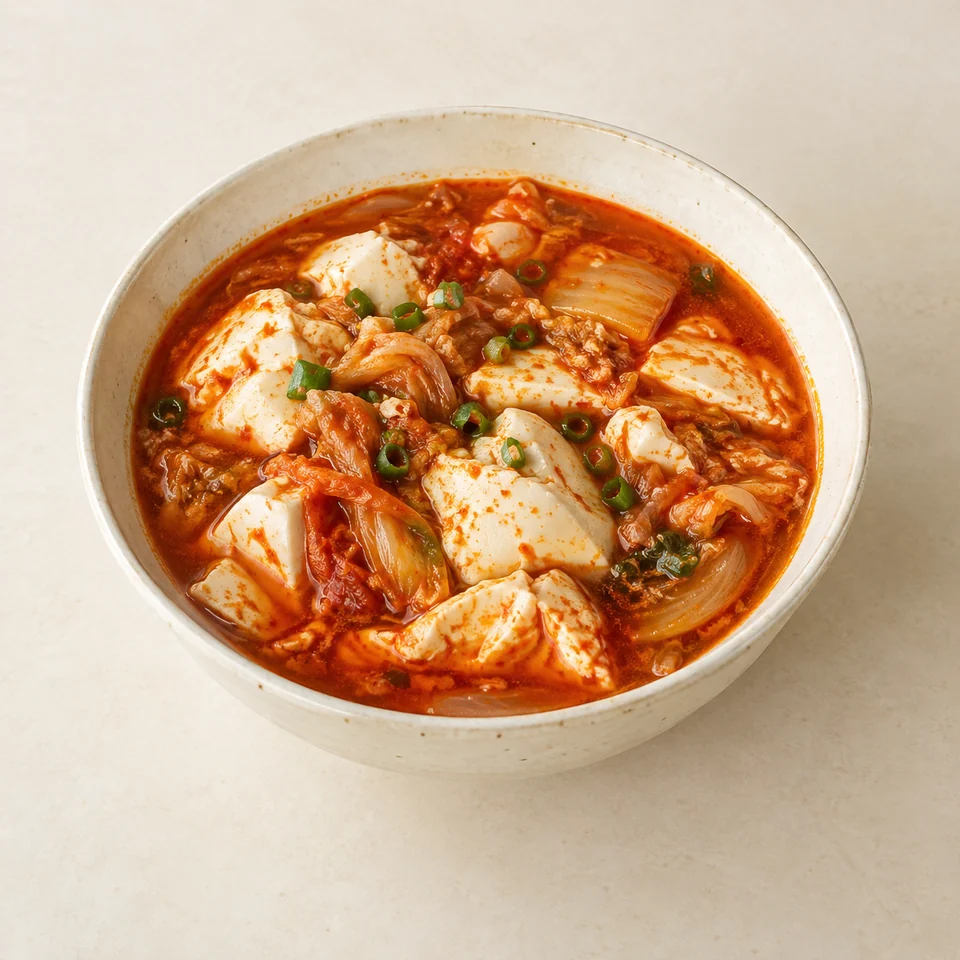 泡菜嫩豆腐汤,AI 生成示意图