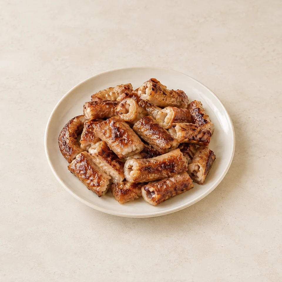 Grilled beef intestines — ai-generated illustration