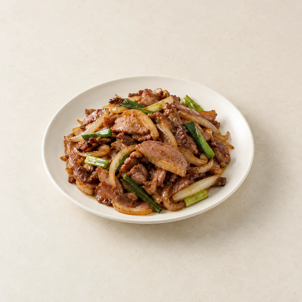韩式鸭肉烤肉，AI 生成示意图