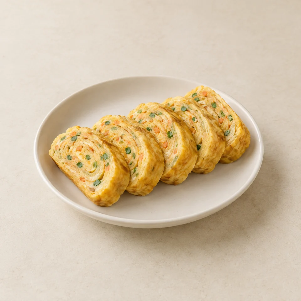 Gyeran-mari rolled omelette — ai-generated illustration