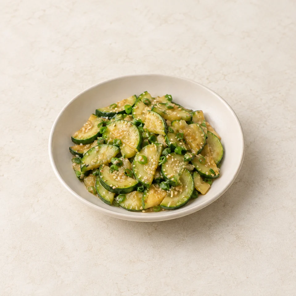 Stir-fried zucchini — ai-generated illustration