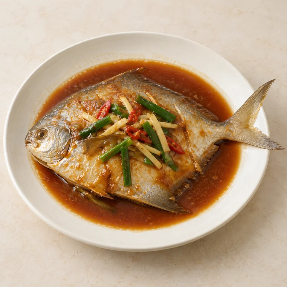 Braised pomfret — ai-generated illustration