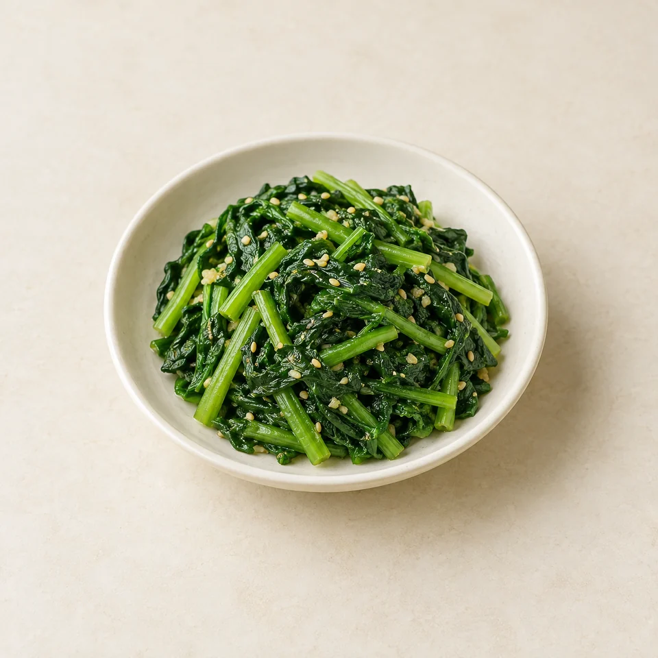 韩式拌油菜,AI 生成示意图