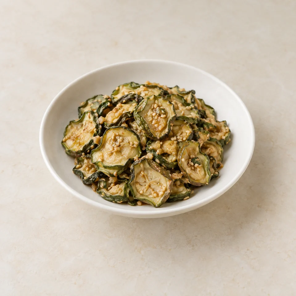 Seasoned dried zucchini — ai-generated illustration