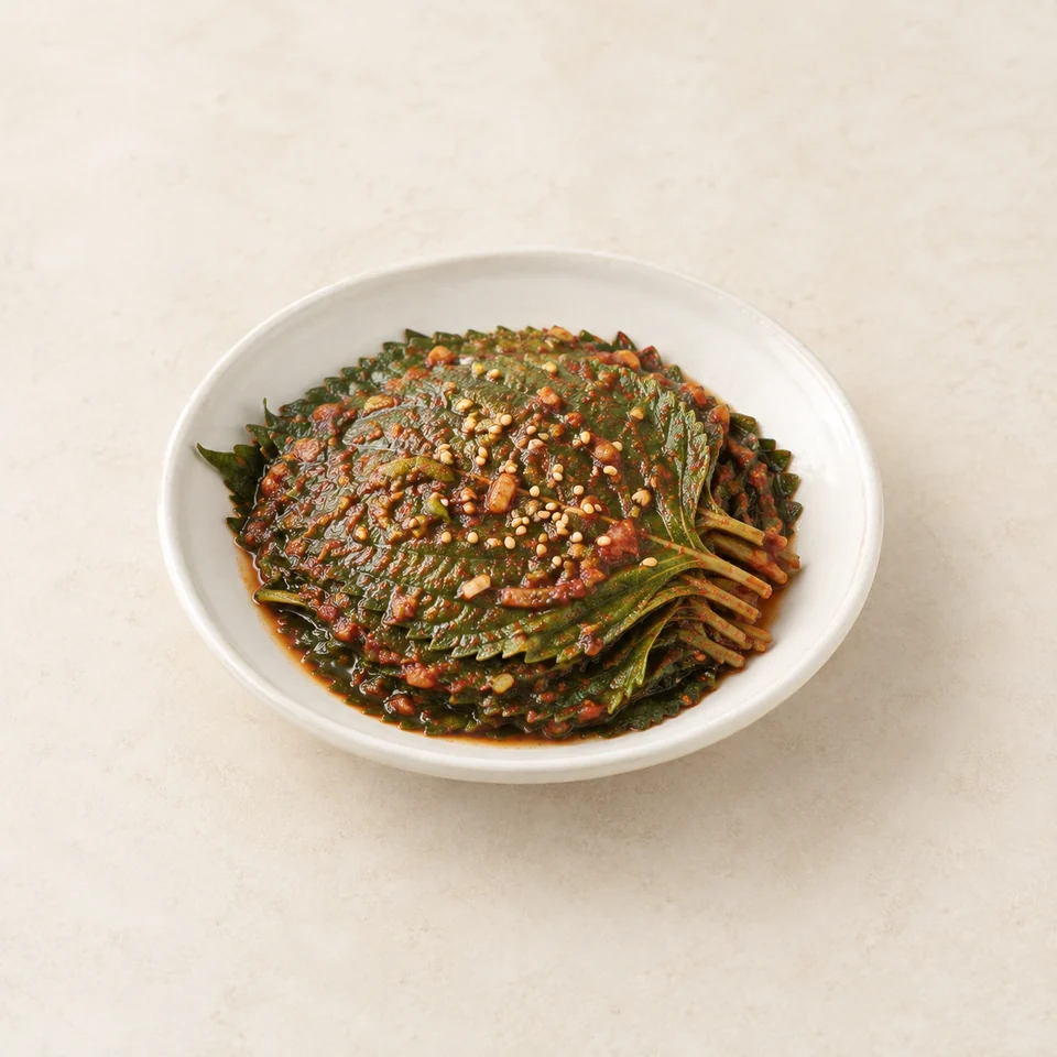 Perilla leaf kimchi — ai-generated illustration