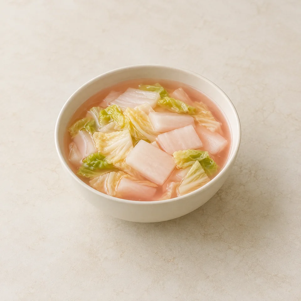 韩式萝卜白菜水泡菜,AI 生成示意图