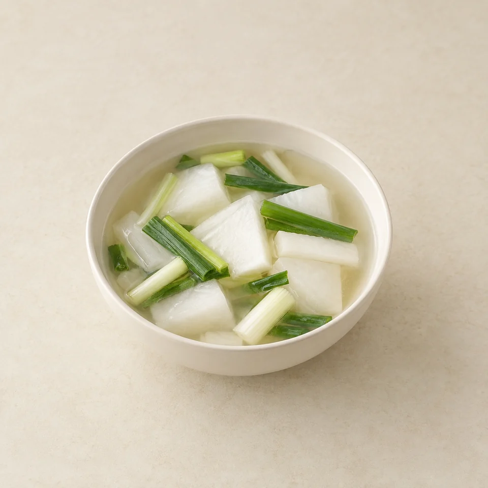 韩式萝卜水泡菜,AI 生成示意图