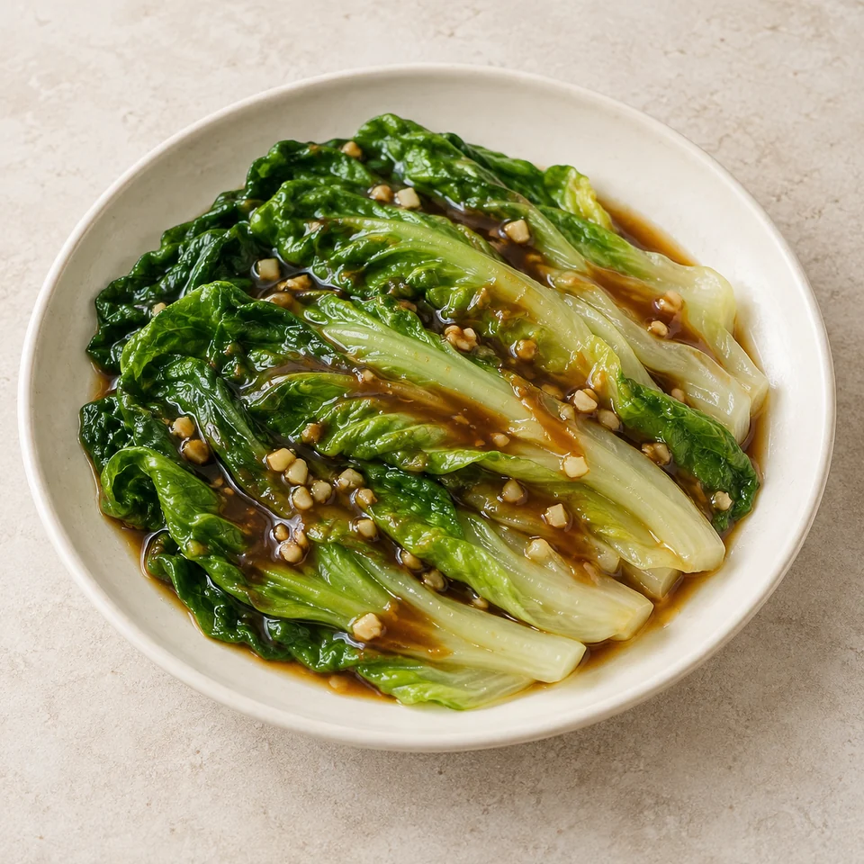 蚝油生菜,AI 生成示意图