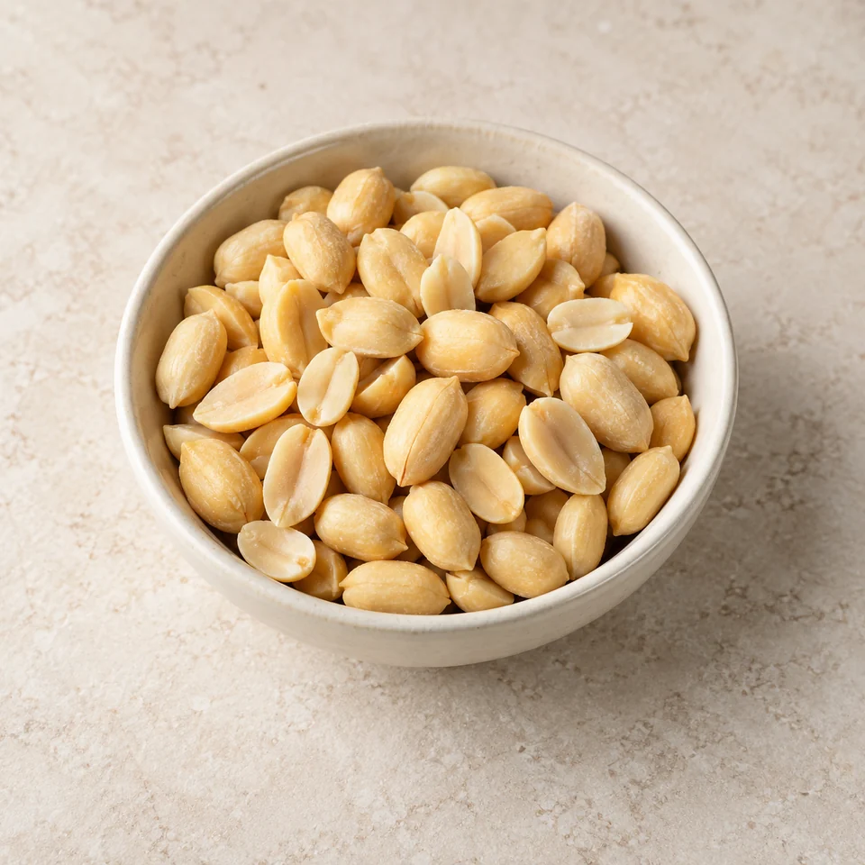 Peanuts, kernel only, plain, unsalted — ai-generated illustration