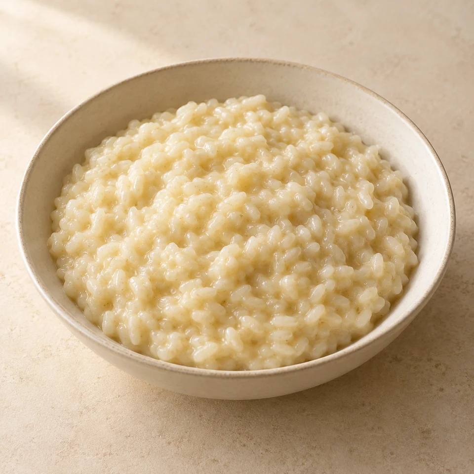 Risotto, plain, homemade — ai-generated illustration