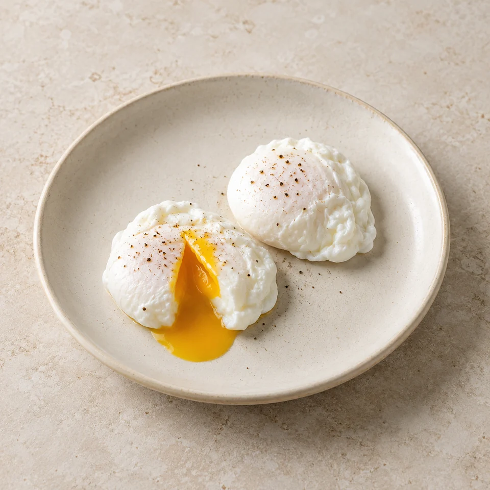 Eggs, chicken, whole, poached — ai-generated illustration