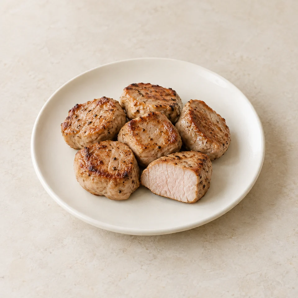 Pork, fillet medallions, grilled lean — ai-generated illustration