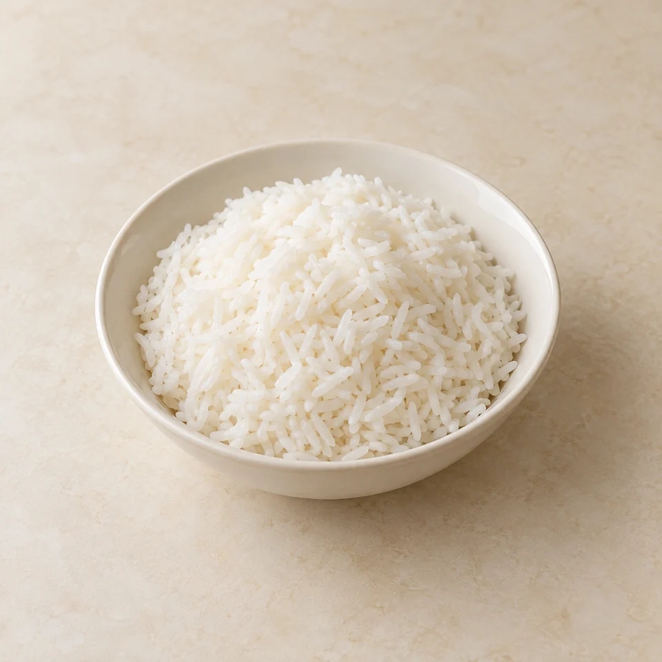 Rice, Thai fragrant, boiled in unsalted water — ai-generated illustration