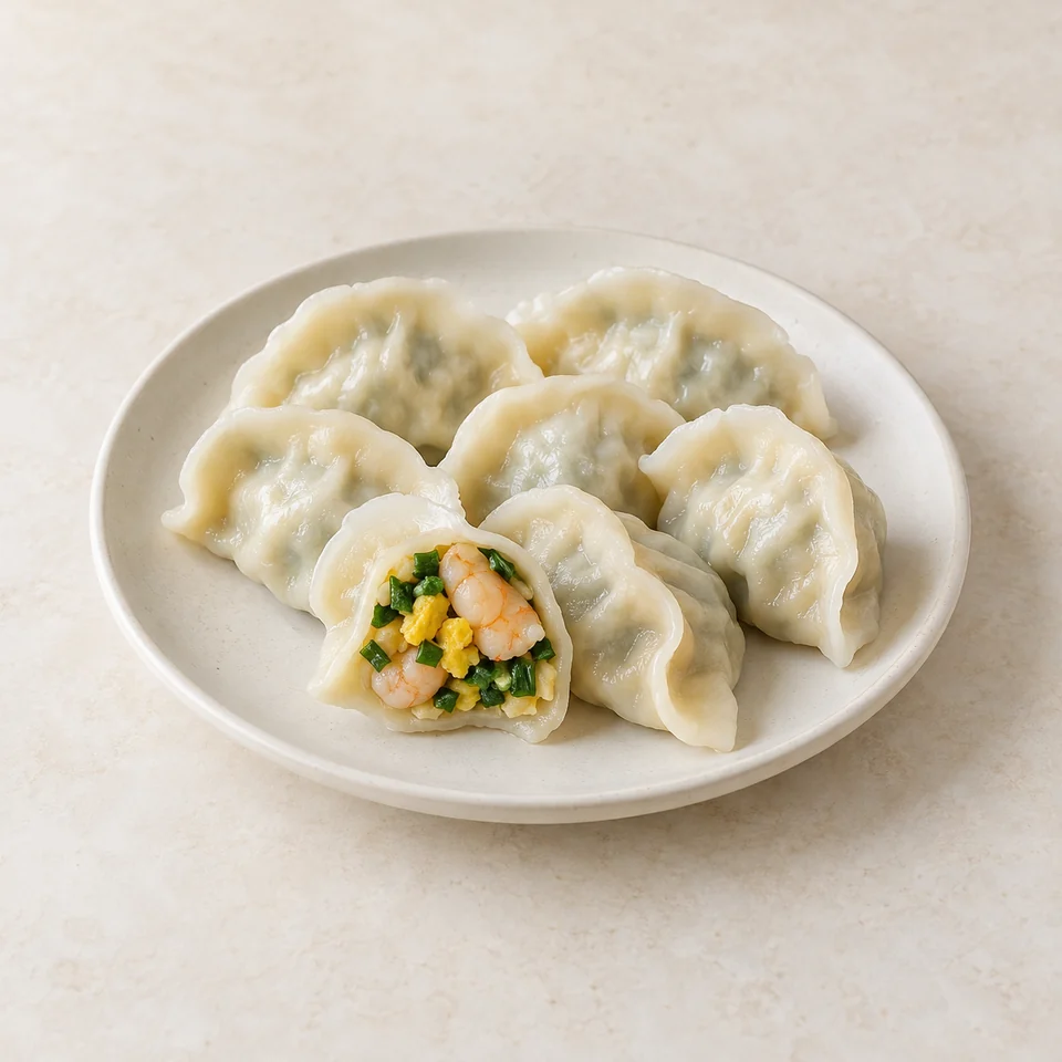 三鲜饺子,AI 生成示意图